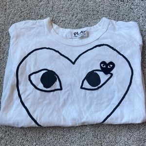 COMME des GARÇONS PLAY Black and White Tee